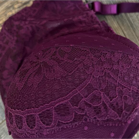 *NWOT Hunkemoller Tracey Padded Longline Underwired Bra Purple – 36DD - Picture 3 of 6